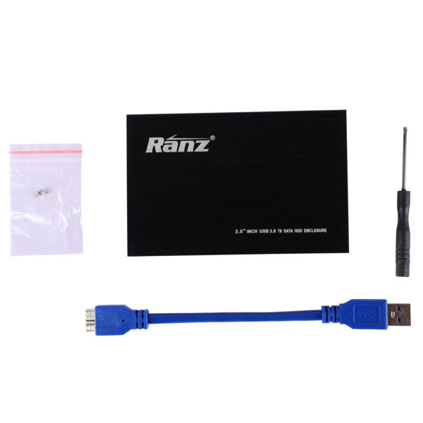 Ranz Rapido-3.0 | 2.5 Inch SATA Laptop HDD/SSD Casing | USB 3.0 External Enclosure | 5Gbps High-Speed Portable Design