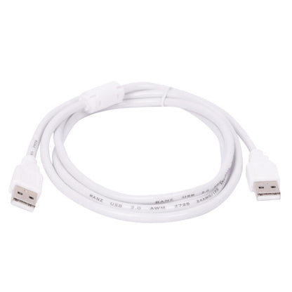 Ranz USB 2.0 Male to Male Cable 1.5 Meter | High-Speed Data Transfer | White Flexible Cable