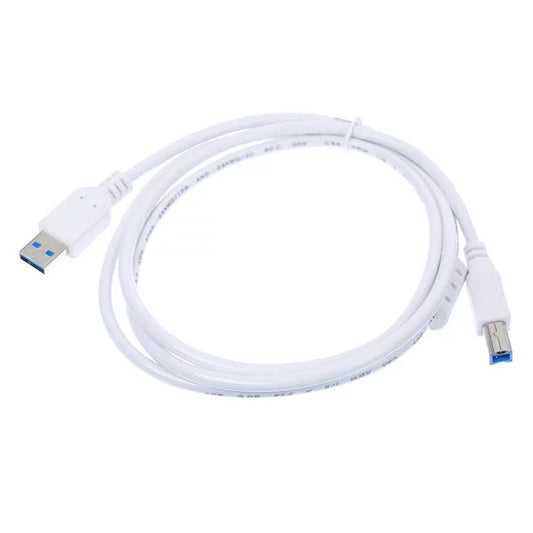 Ranz USB 2.0 Printer Cable | Type A Male to Type B Male | High-Speed 480 Mbps | White Flexible Cable