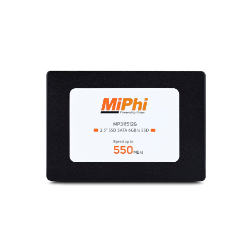 MiPhi MP100 512GB SATA SSD 2.5 Inch – High-Speed 3D TLC Internal Solid State Drive