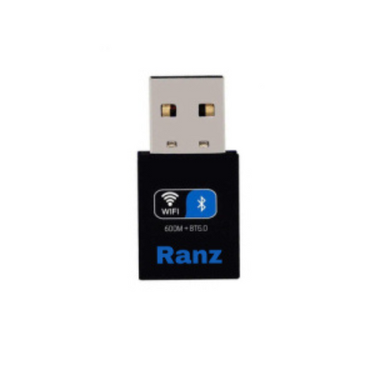 Ranz USB Wi-Fi Dongle 600Mbps Dual Band (2.4GHz & 5GHz) with Bluetooth Support | Wireless Network Adapter