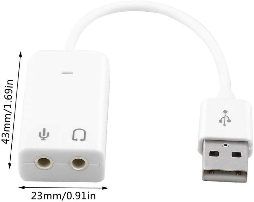 Ranz USB Virtual 7.1 Channel External Sound Card | Plug & Play Audio Adapter with Xear 3D Software