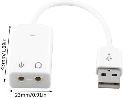 Ranz USB Virtual 7.1 Channel External Sound Card | Plug & Play Audio Adapter with Xear 3D Software