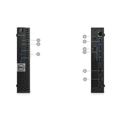 Refurbished Dell OptiPlex 7040 Tiny PC | Intel Core i5 6th Gen | 8GB DDR4 | 240GB SSD | DP + VGA + HDMI