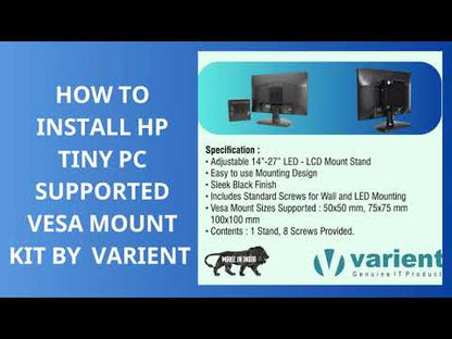 VESA Mount Stand Compatible with HP Tiny PCs | Universal Bracket for 100×100, 75×75, 50×50 mm