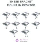 SSD Mounting bracket-SSD-Holder for Desktop (ssd/Laptop harddisk fitting in desktop) (100 Qty) Silver