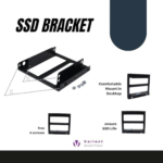 SSD Mounting Bracket-SSD holder for Desktop (SSD/Laptop harddisk fitting in desktop)(1 Qty) Black