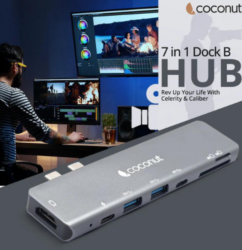 7 in 2 Dock B for Macbook - Type C Multiport Hub Coconut