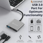 3 in 1 Dock A - Type C Multiport Hub Coconut