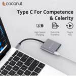 3 in 1 Dock A - Type C Multiport Hub Coconut