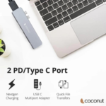 7 in 2 Dock B for Macbook - Type C Multiport Hub Coconut