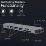 7 in 1 Dock A - Type C Multiport Hub Coconut