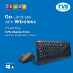 TVS Wireless Keyboard and Mouse Combo Champ Elite